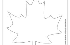 Free Printable Leaf Template - 3 Versions, 2 Sizes Each - Pjs And inside Printable Large Leaf Template