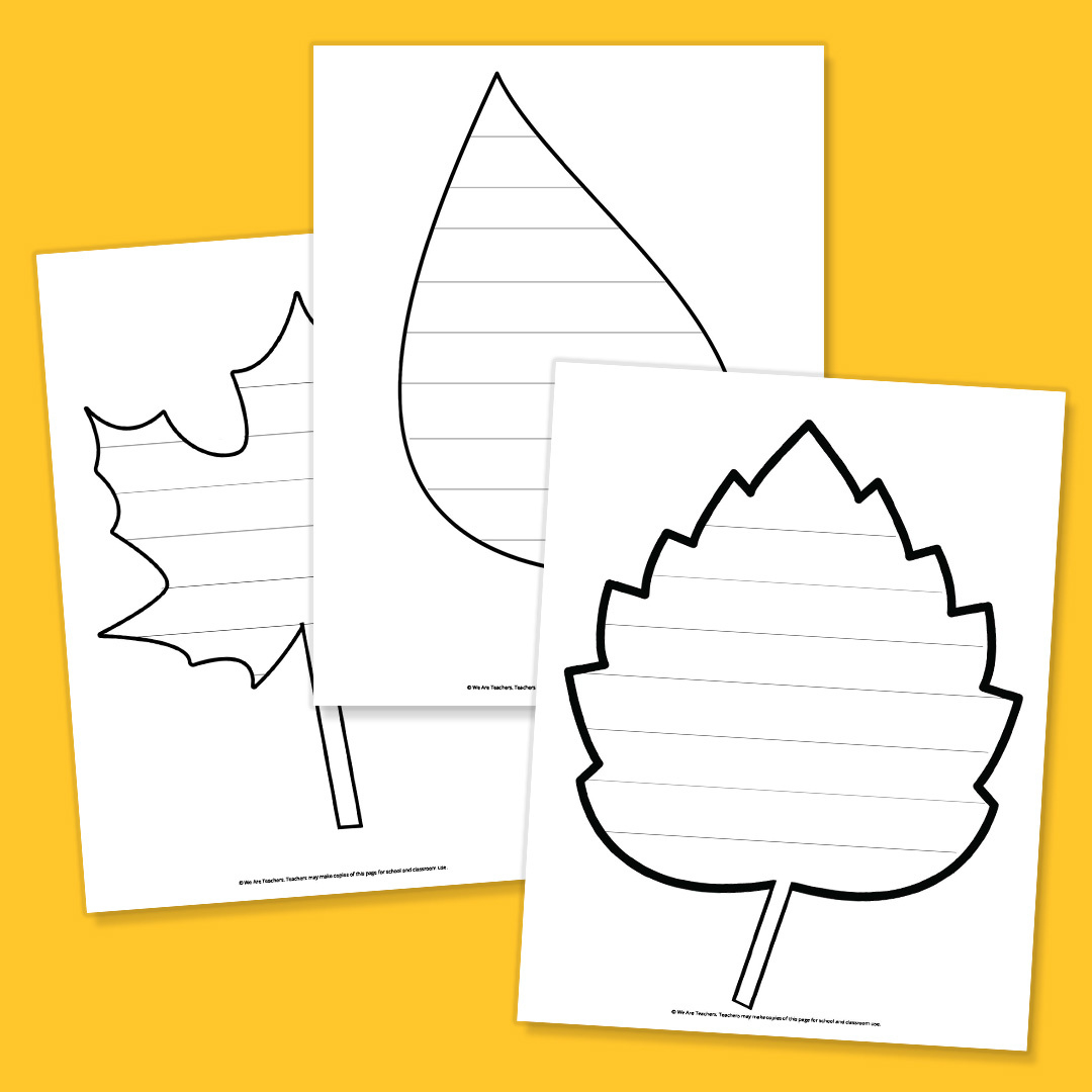 Free Printable Leaf Template Bundle For Fall in Leaf Writing Template Printable