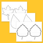 Free Printable Leaf Template Bundle For Fall Throughout Leaf Writing Template With Lines Printable