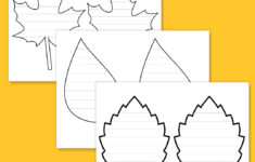Free Printable Leaf Template Bundle For Fall throughout Leaf Writing Template With Lines Printable