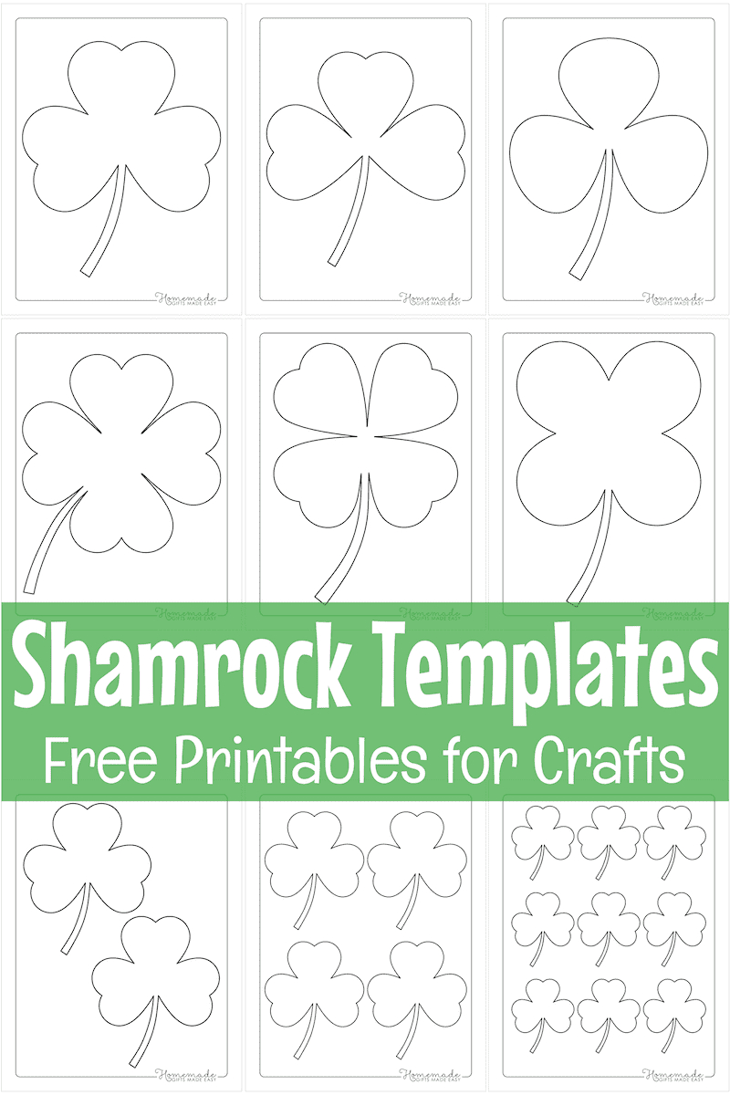 Free Printable Shamrock Templates - Small, Medium, Large with regard to Free Printable 3 Leaf Clover Template