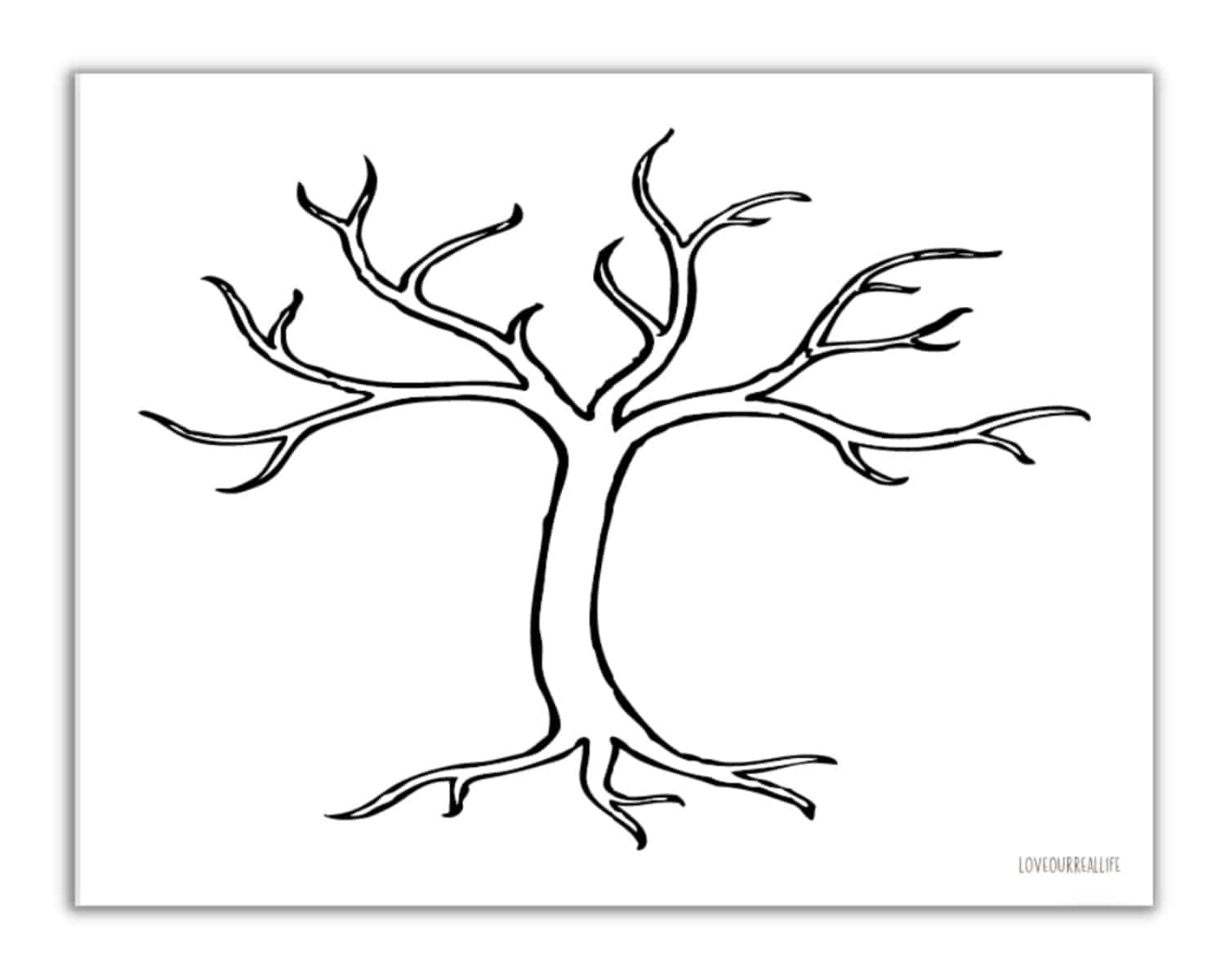 Free Printable Trees Without Leaves Template - 19 Pages ⋆ Love for Printable Fall Tree Without Leaves