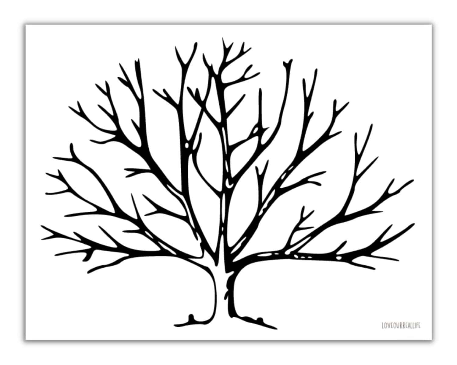 Free Printable Trees Without Leaves Template - 19 Pages ⋆ Love regarding Printable Fall Tree Without Leaves