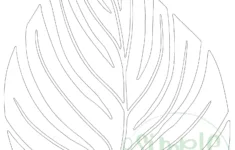 Free Printable Tropical Leaf Stencil Template - Simple Mom Project for Free Printable Jungle Leaf Template