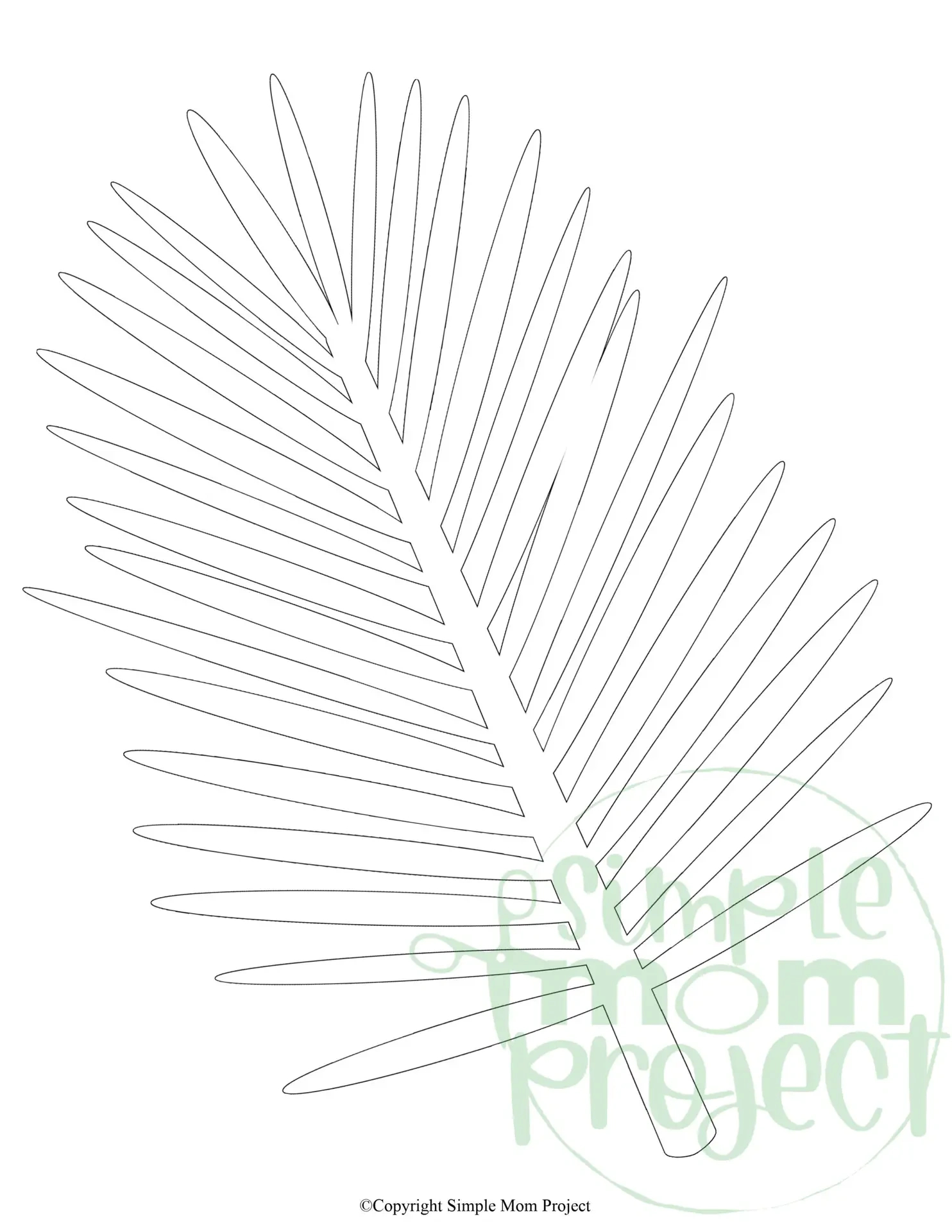Free Printable Tropical Leaf Stencil Template - Simple Mom Project inside Cut Out Palm Leaf Template Printable