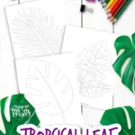 Free Printable Tropical Leaf Stencil Template   Simple Mom Project Inside Free Printable Tropical Leaf Template