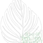 Free Printable Tropical Leaf Stencil Template   Simple Mom Project Inside Jungle Leaf Template Printable