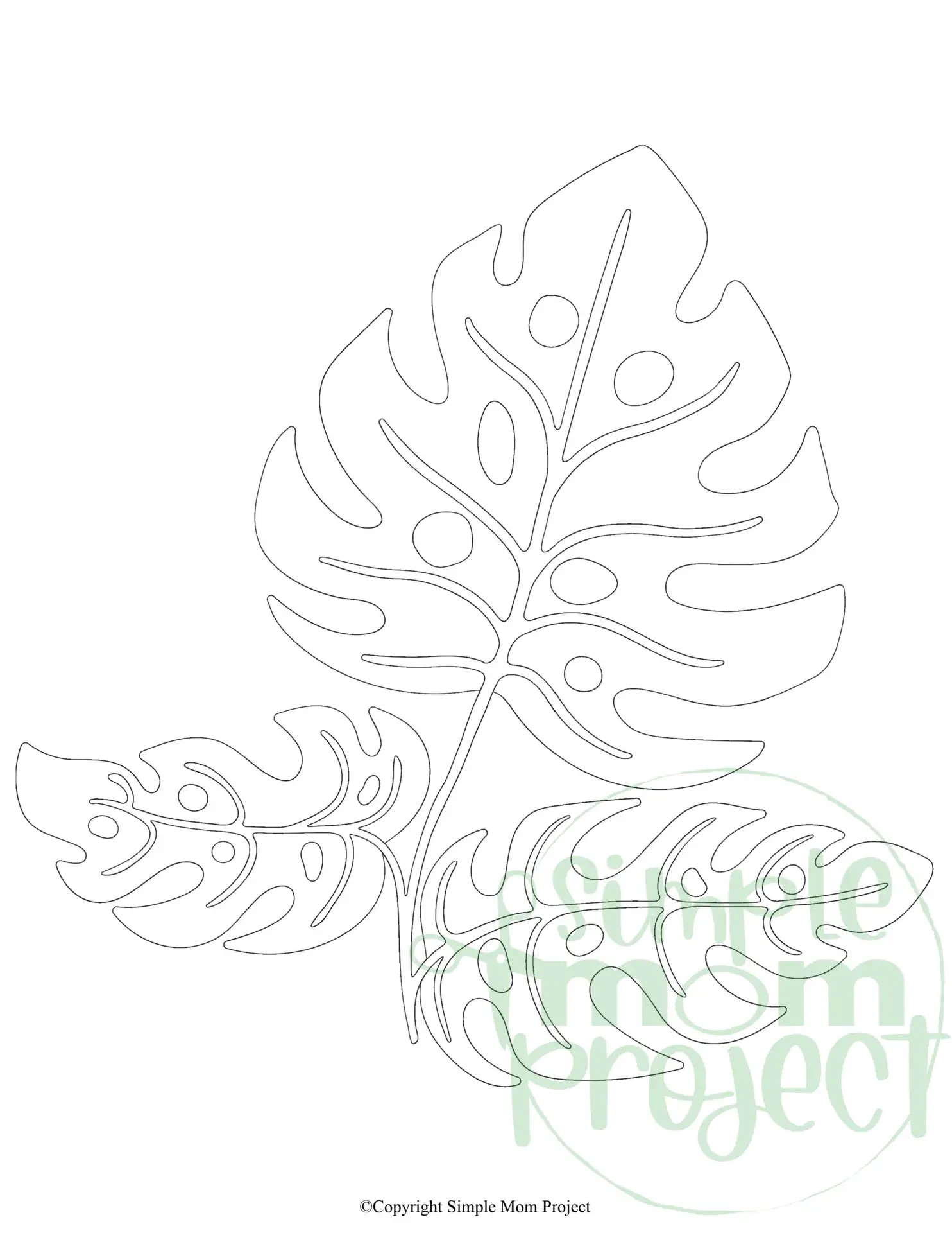 Free Printable Tropical Leaf Stencil Template - Simple Mom Project inside Printable Tropical Leaf Template