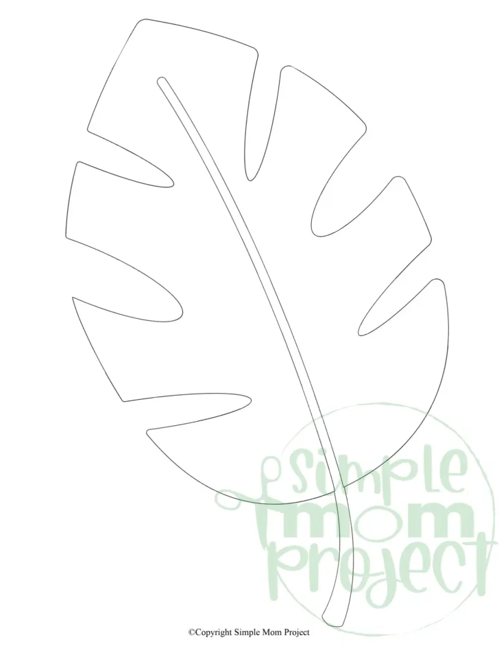 Printable Palm Tree Leaf Template
