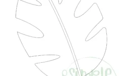 Free Printable Tropical Leaf Stencil Template - Simple Mom Project with Free Printable Palm Leaf Template