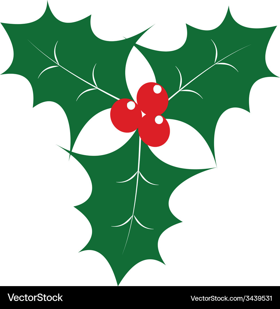 Green Christmas Leaves For Decorated Royalty Free Vector for Green Christmas Leaves