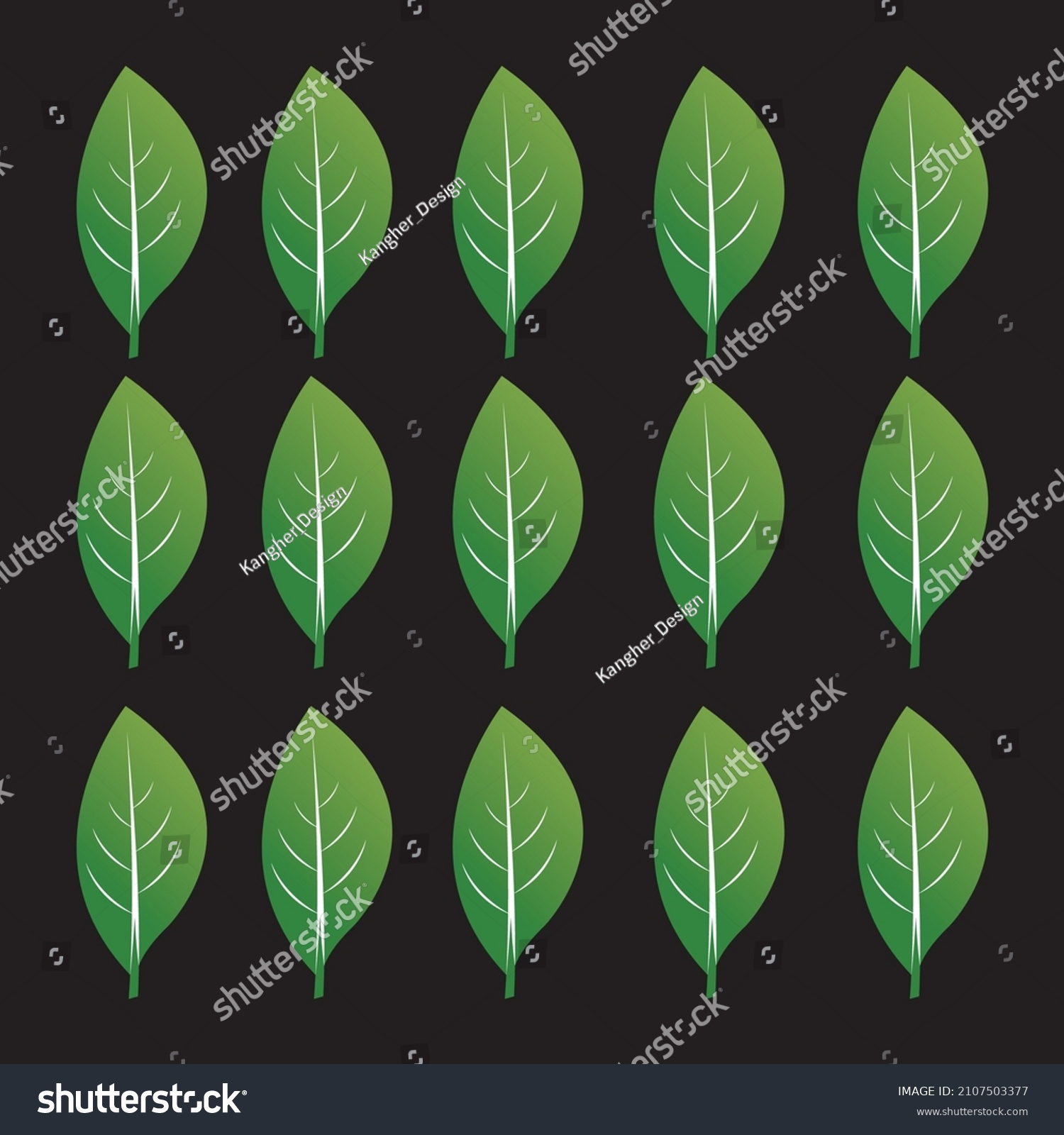 Green Leaf Template Vector Stock Stock Vector (Royalty Free in Printable Green Leaf Template