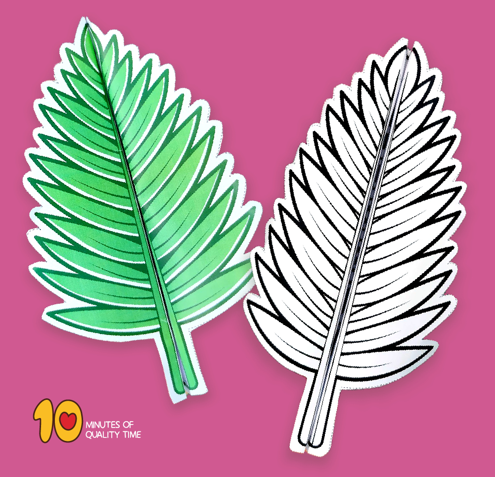 Hosanna Palm Leaf Craft For Palm Sunday – 10 Minutes Of Quality Time inside Palm Leaf Printable Template