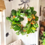 How To Make A Diy Fresh Magnolia Leaf Wreath   Shiplap And Shells In Christmas Wreath Magnolia Leaves