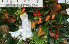 How To Make A Magnolia Wreath For Christmas - Sweet Pea inside Christmas Wreath Magnolia Leaves