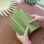 How To Make Paper Palm Leaves Diy (+ Free Template)   Fancybloom Intended For Palm Tree Leaf Template Printable