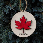 Kanada Ornament, Ahornblatt Ornament, Holz Kanada Ornament With Regard To Christmas Ornaments Leaves