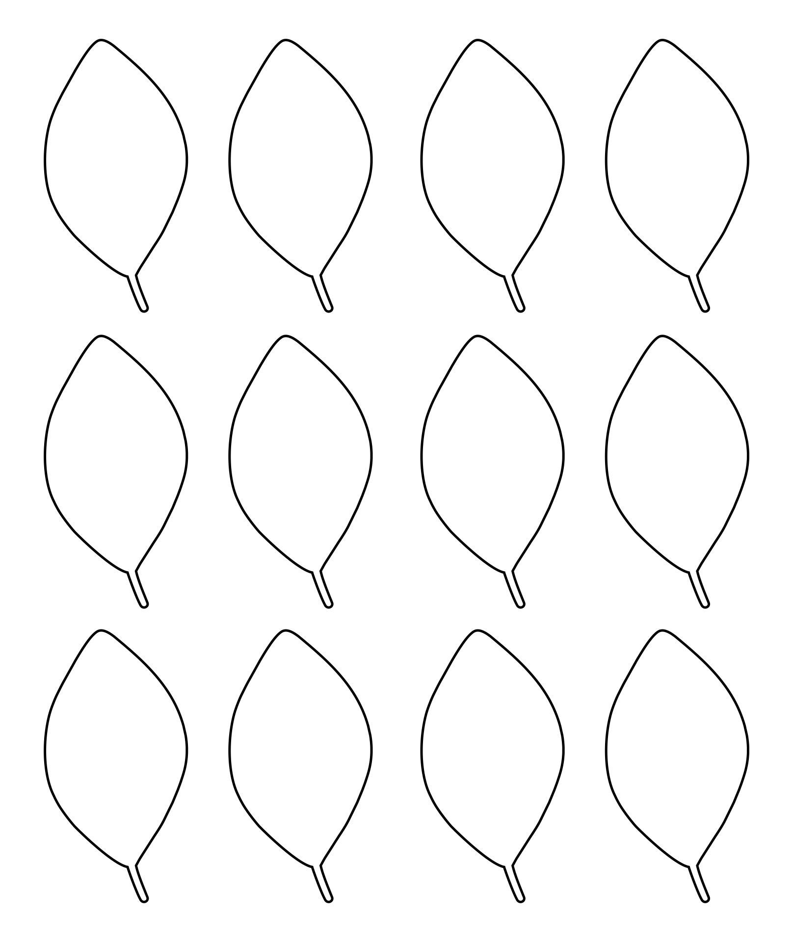 Leaf Pattern Template - 15 Free Pdf Printables | Printablee for Printable Flower Leaf Template