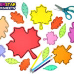 Leaf Template (Free Printables)   Superstar Worksheets Throughout Colored Leaf Template Printable