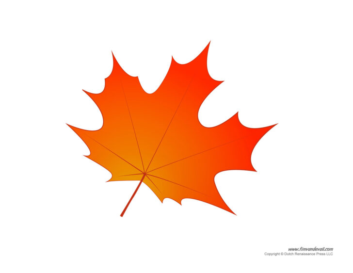 Colored Leaf Template Printable