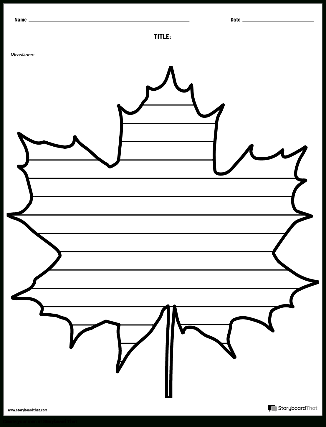 Leaf Themed Creative Writing Worksheet Design - Worksheets Library for Leaf Writing Template Printable