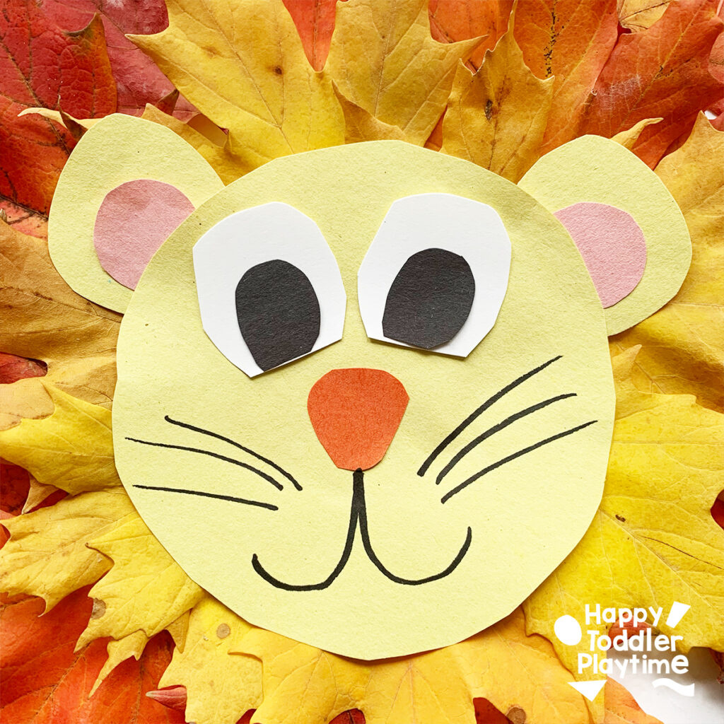 Lion Leaf Craft - Happy Toddler Playtime in Lion Leaf Craft With Printable Template