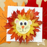 Lion Leaf Craft   Happy Toddler Playtime With Regard To Lion Leaf Craft With Printable Template