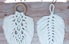 Macrame Feather Diy (3 Different Patterns!) | Marching North throughout Leaf Printable Macrame Feather Template