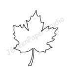 Maple Leaf Template: Autumn Coloring Page, Scrapbooking Stencil With Canadian Maple Leaf Template Printable