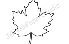 Maple Leaf Template: Autumn Coloring Page, Scrapbooking Stencil with Canadian Maple Leaf Template Printable