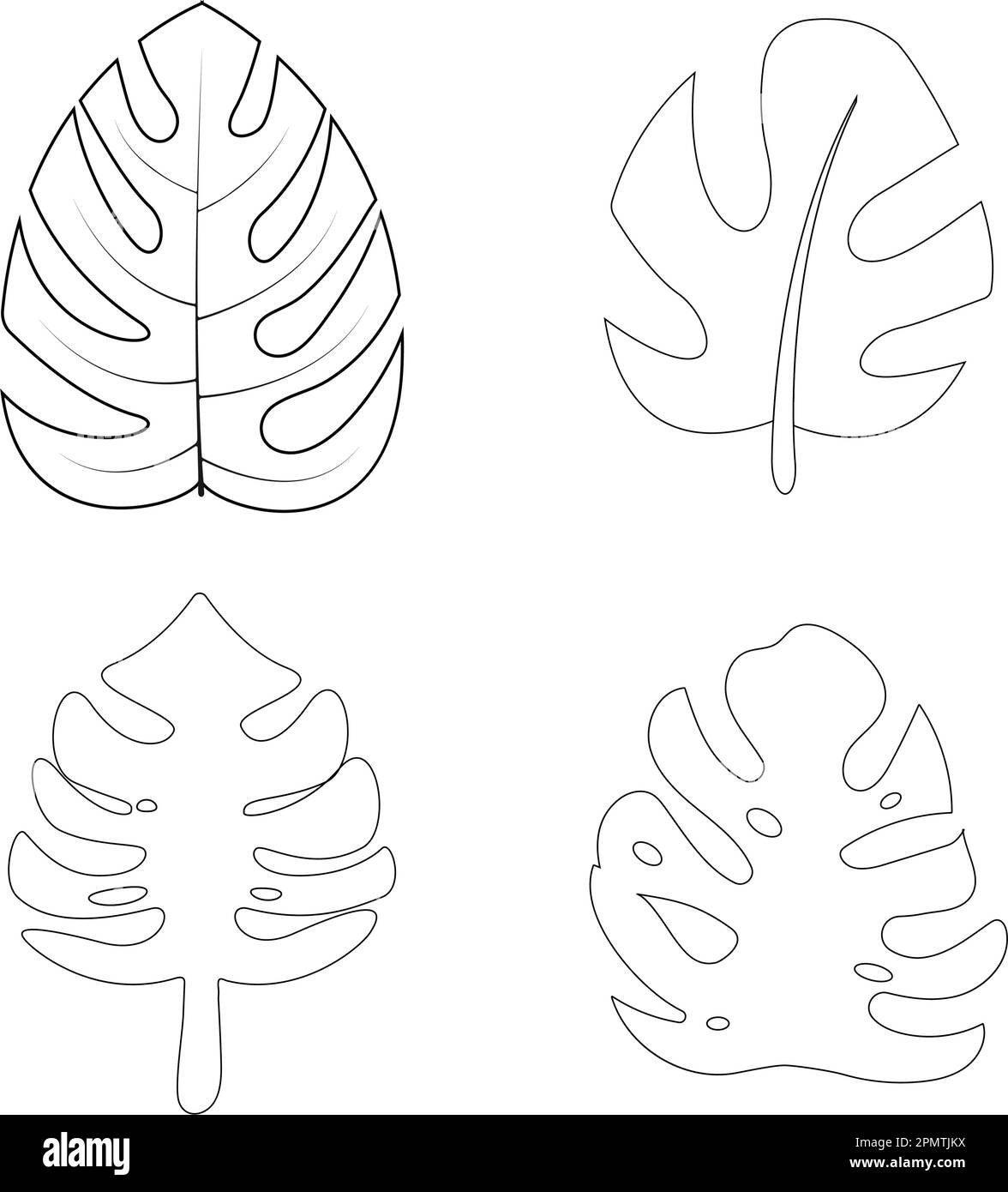 Monstera Leaf Icon Vector Design-Vorlage Stock-Vektorgrafik - Alamy throughout Monstera Leaf Template Printable