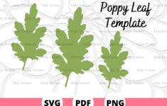 Poppy Paper Flower Svg And Pdf Templates, Diy Small Paper Flower within Poppy Leaf Template Printable