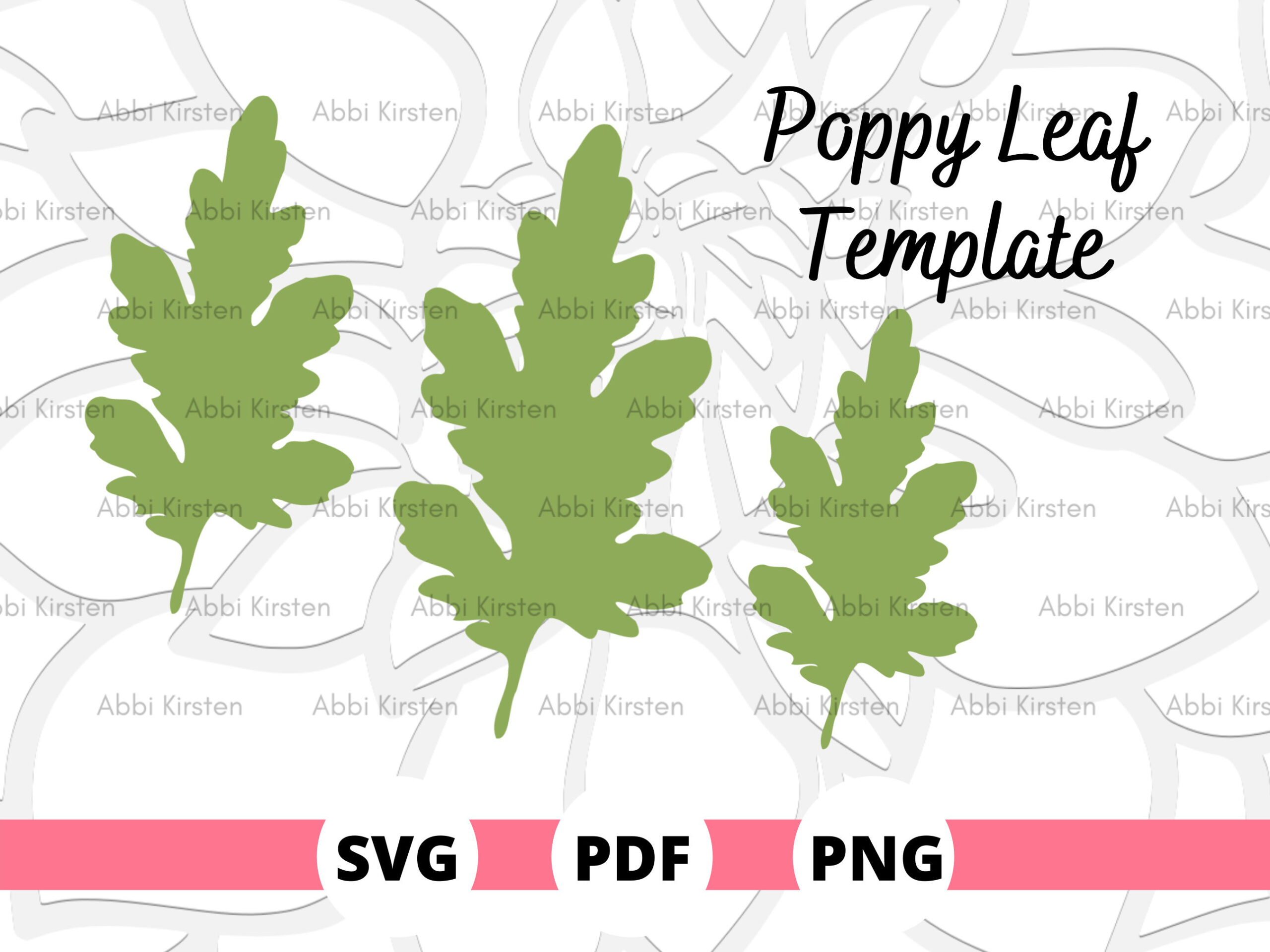 Poppy Paper Flower Svg And Pdf Templates, Diy Small Paper Flower within Poppy Leaf Template Printable