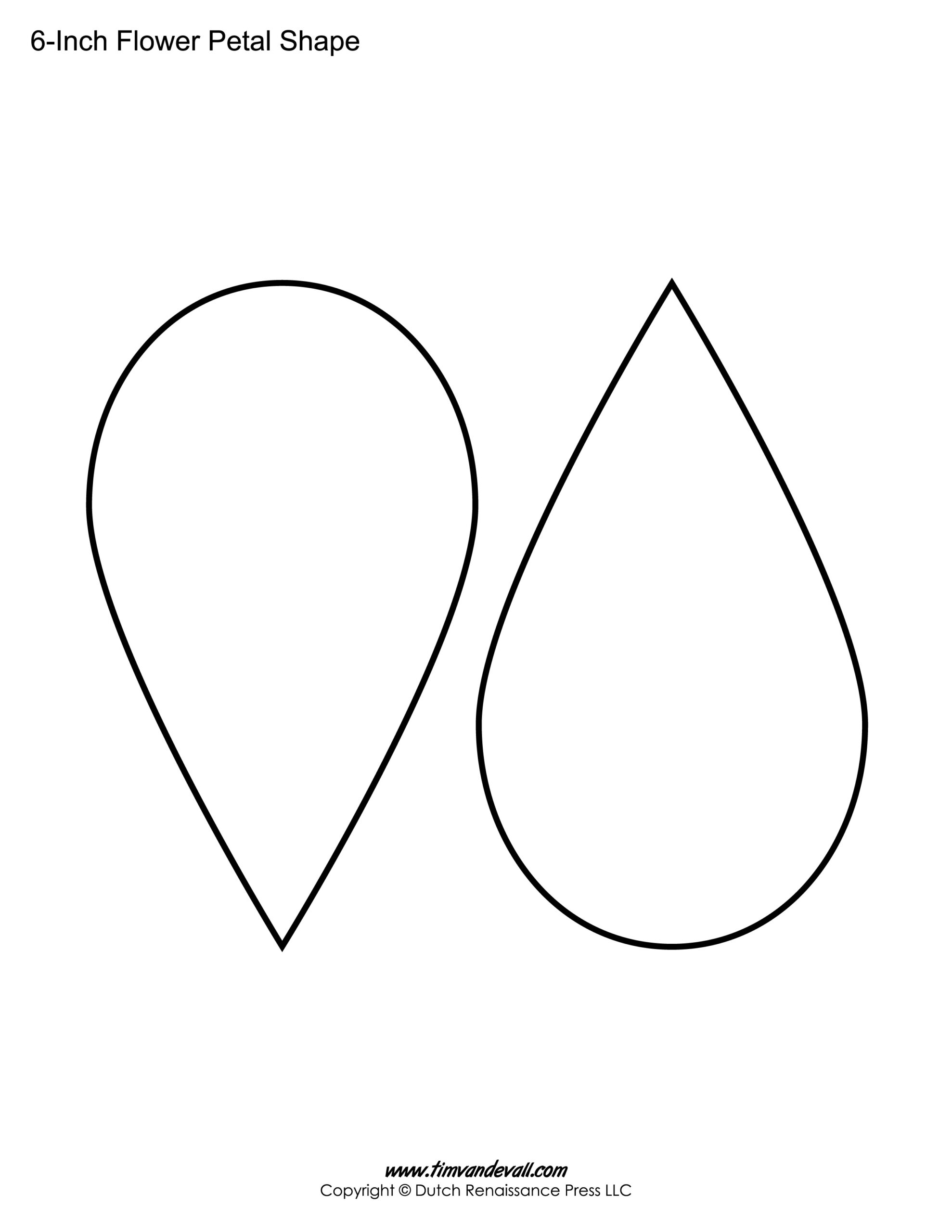 Printable Flower Petal Templates For Making Paper Flowers in Free Printable Flower Leaf Template