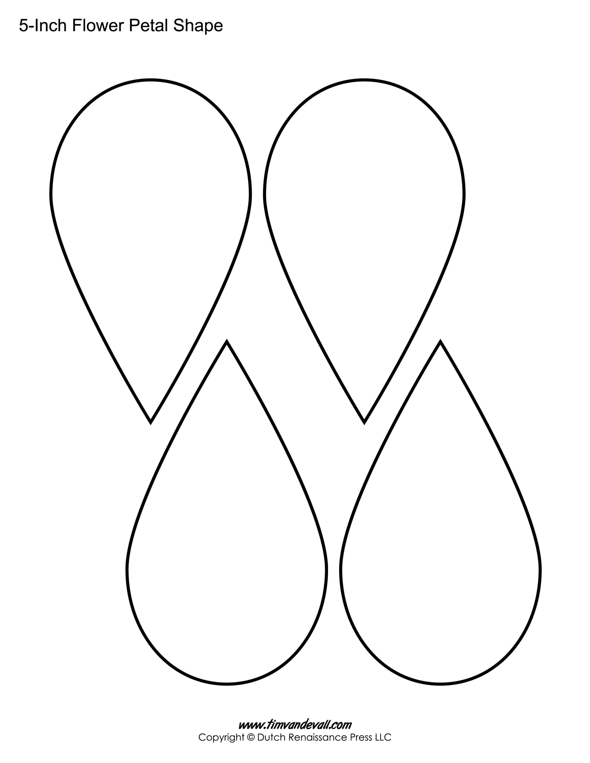 Printable Flower Petal Templates For Making Paper Flowers intended for Printable Flower Leaf Template