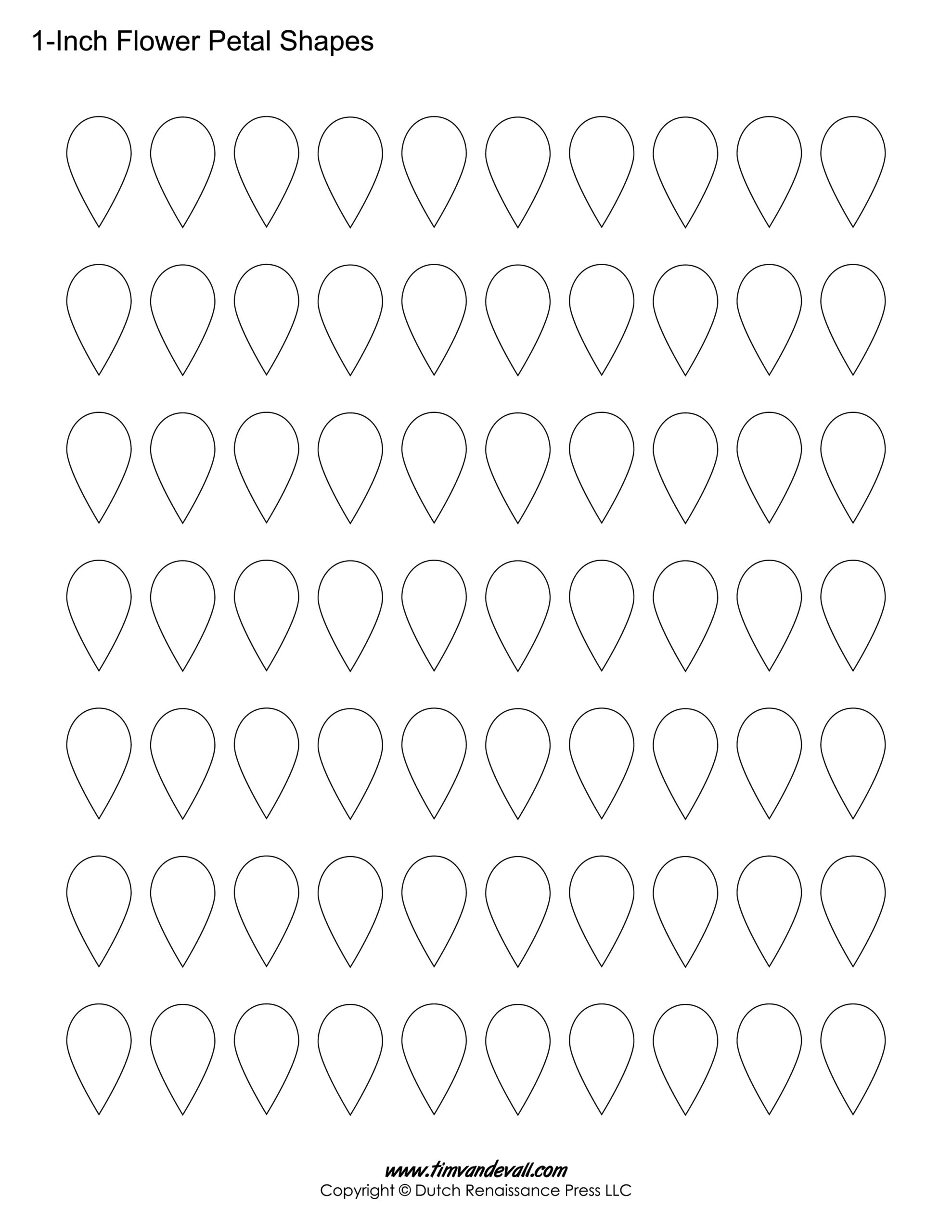 Printable Flower Petal Templates For Making Paper Flowers regarding Flower Leaf Template Printable