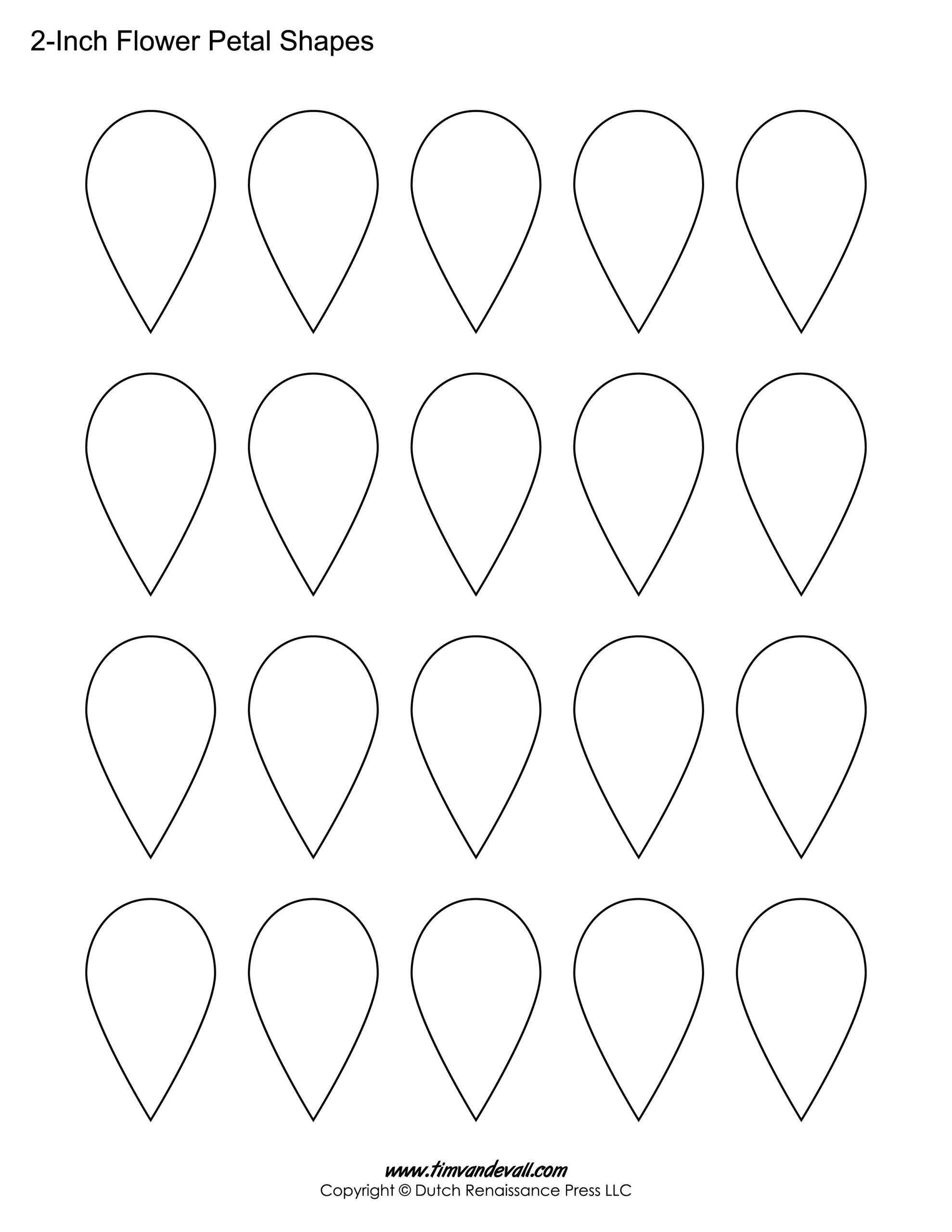 Printable Flower Petal Templates For Making Paper Flowers throughout Printable Flower Leaf Template