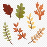 Printable Leaves Clipart Transparent Background, Hand Drawn Autumn Within Fall Leaves Clip Art Free Printable