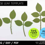 Rose Leaf Svg Template, Leaves Svg, Paper Flower Leaves, Leaf In Printable Rose Leaf Template