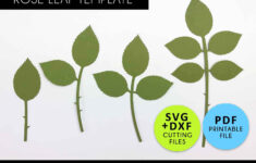 Rose Leaf Svg Template, Leaves Svg, Paper Flower Leaves, Leaf in Printable Rose Leaf Template