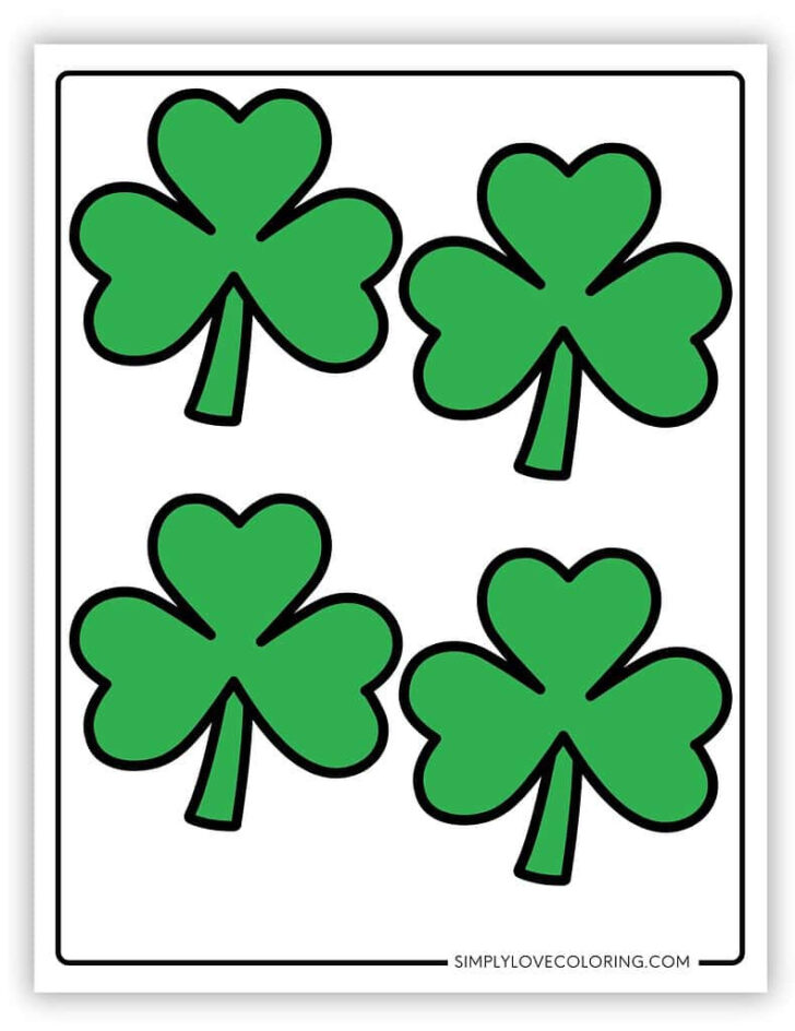 Three Leaf Clover Printable Template
