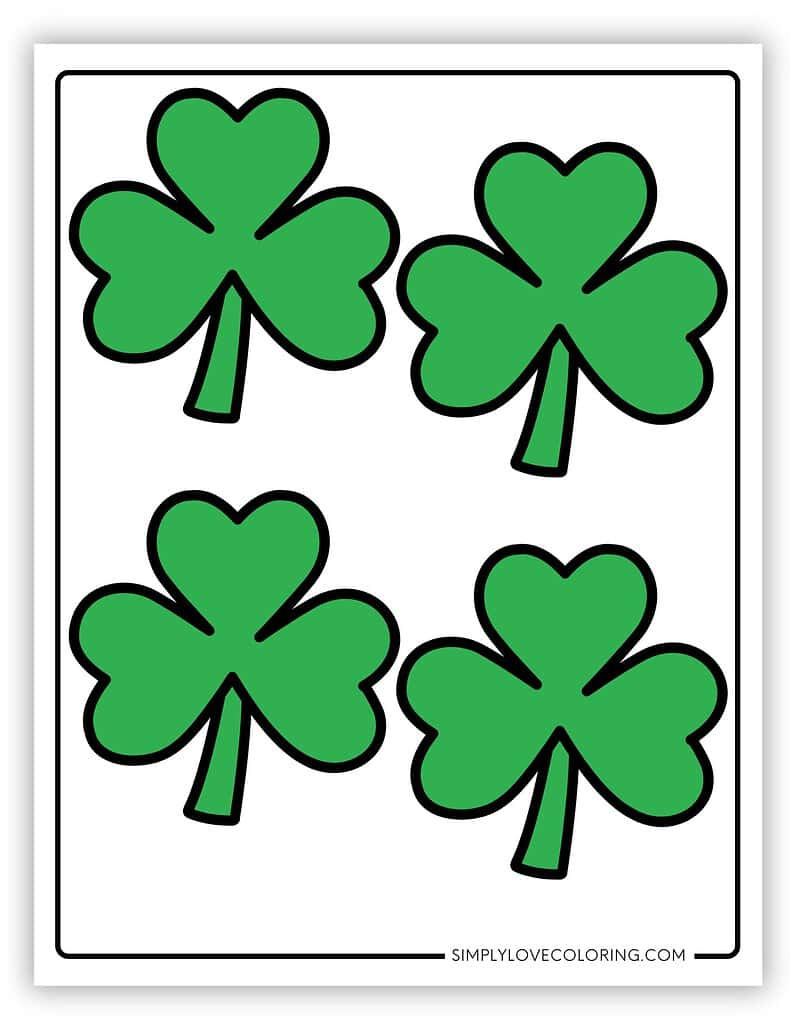 Shamrock Leaf Clover Templates (Free Pdf Downloads) – Simply Love inside Three Leaf Clover Printable Template