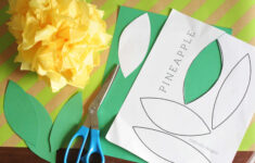 Summer Fruit Luau | How To Make Pineapple And Watermelon Party with Printable Pineapple Leaf Template