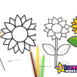 Sunflower Template (Free Printables)   Superstar Worksheets Regarding Printable Sunflower Leaf Template