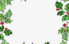 Watercolor Christmas Leaves And Cherry Border, Christmas, Merry with regard to Christmas Leaves Border